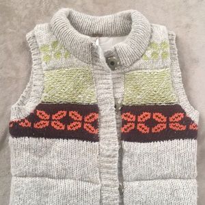 Free people sweater vest.  Super cute and cozy
